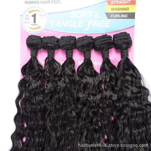 REBECCA 30 inches soft water wave heat resistant brazilian hair bundles 260g synthetic hair extension synthetic braiding hair